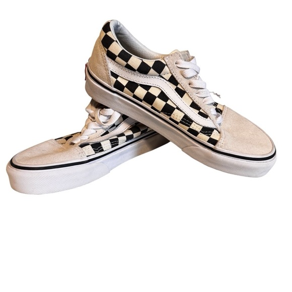 Vans old school, black and white checkered, suede toe heel men’s 3.5 women’s 5 - Picture 1 of 12